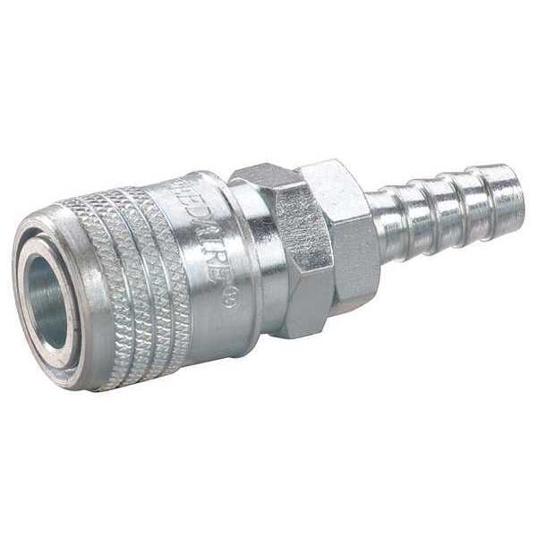 Speedaire Quick Connect Hose Coupling, 1/4 in Body Size, 3/8 in Hose Fitting Size, Sleeve, Socket, 30E680 30E680