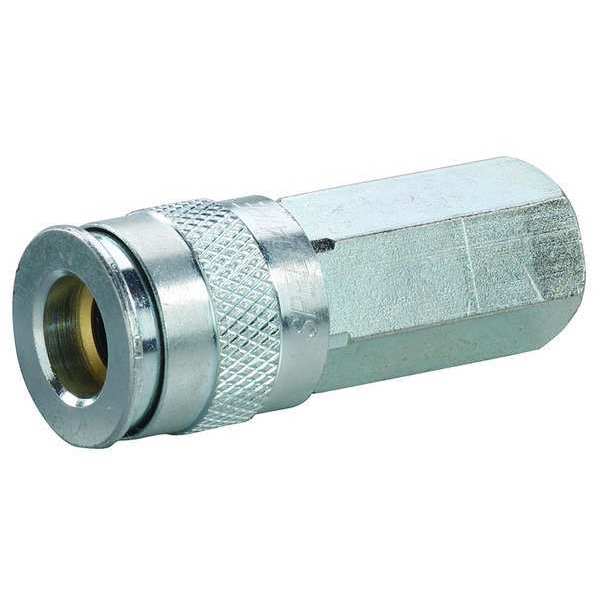 Speedaire Coupler Body, (F)NPT, 1/4, Brass/Steel 30E723