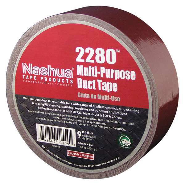 Nashua Duct Tape, 48mm x 55m, 9 mil, Burgundy 2280