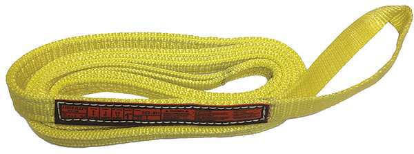 Stren-Flex Synthetic Web Sling, Twisted Eye and Eye, 5 ft L, 1 in W, Nylon, Yellow EET2-901-5