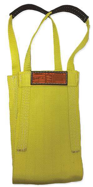 Stren-Flex Synthetic Web Sling, Attached Eye Cargo Basket, 16 ft L, 20 in W, Nylon, Yellow LB1-920-16