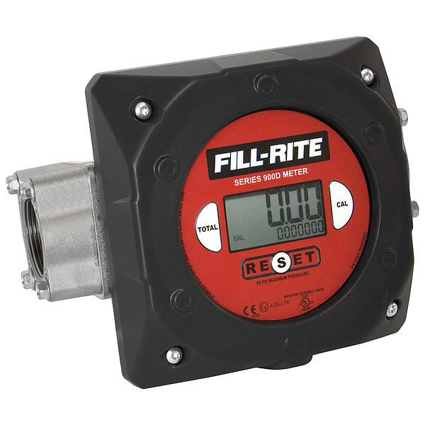 Fill-Rite Meter, 1-1/2 In, 6 to 40 GPM 900CD1.5