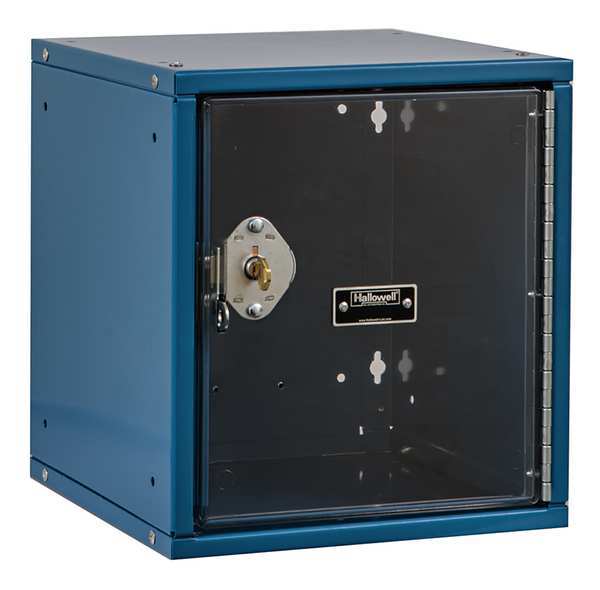Hallowell Box Locker, 11 5/16 in W, 12 in D, 12 11/16 in H, (1) Tier, (1) Wide, Blue HC121212-1SVP-K-MB