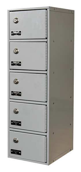 Hallowell Cell Phone Locker, 30 1/2 in (1) Wide, (5) Openings UCTL192(30)-5A-K-PL