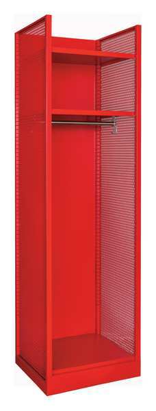 Hallowell Gear Locker, (1) Tier, (1) Wide, Steel, Red, Powder Coated Finish, 24 3/4 in W, 22 in D, 86 1/4 in H TGNN42(84)-1BC-G-RR-HT