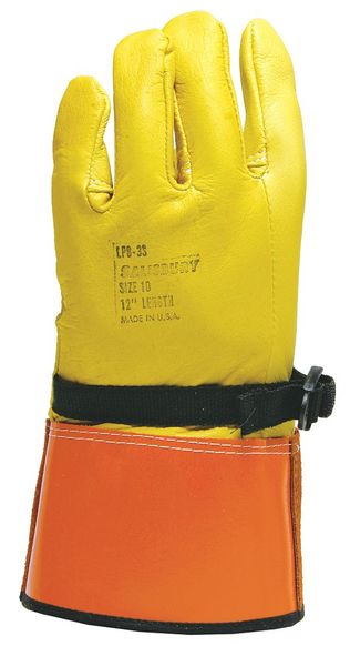 Salisbury Elec.Glove Protector, 10-1/2, Ylw/Orng, PR LPG3S/10H