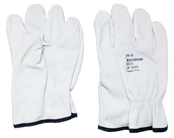 Salisbury Elec. Glove Protector, 8-1/2, Cream, PR LPG10/8H