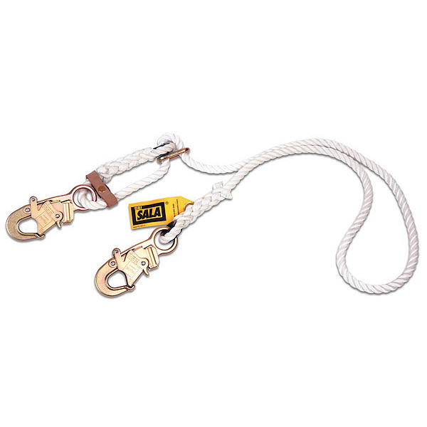 3M Dbi-Sala Rope Lanyard, 6 ft., White 1232209