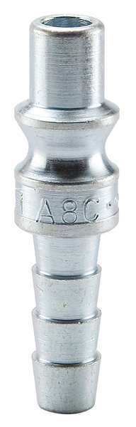 Parker Coupler Plug, Steel, Hose Barb, 25 cfm A8C
