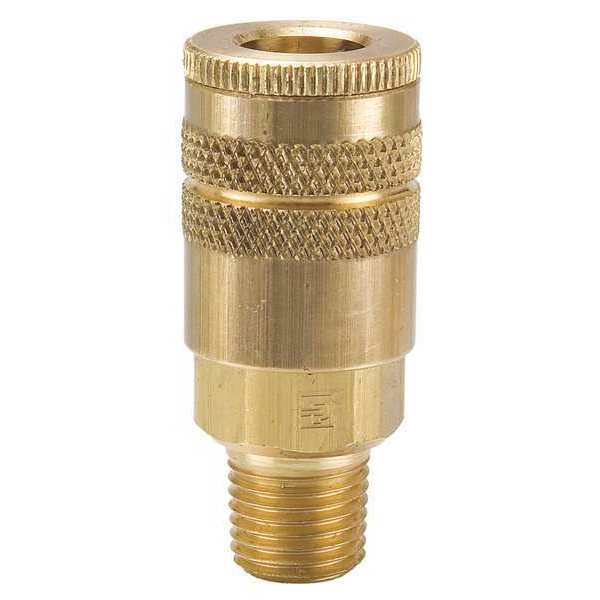 Parker Coupler Body, Brass, MNPT, 3/8 In. Pipe B22E