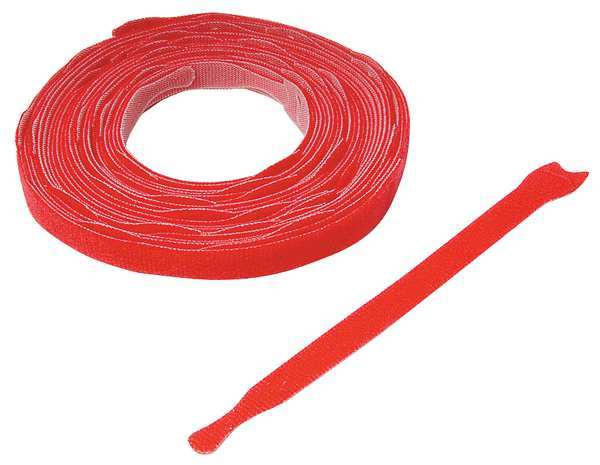 Velcro Brand 3/4 W x 8 L Hook-and-Loop RED Reclosable Fastener Strap, 900  pk. 176042