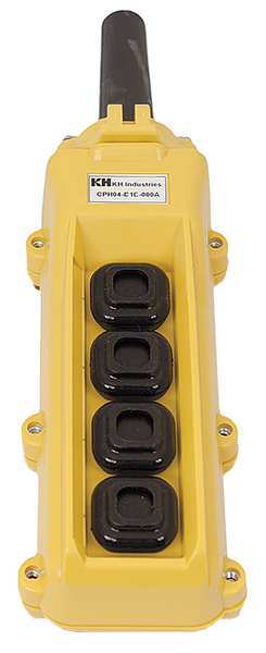 Kh Industries Pendant Station, Push Button, NO, Yellow CPH04-D1D-000A