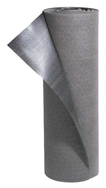 Pig Absorbent Roll, 14 gal, 31 in x 100 ft, Universal, Gray, Polyester, Polypropylene MAT270
