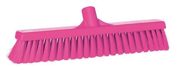 Vikan 16 in Sweep Face Broom Head, Medium, Synthetic, Pink 31791