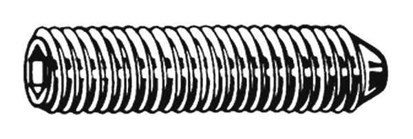 Zoro Select Socket Set Screw, Cone, 10-24x1/2, PK100 U07800.019.0050