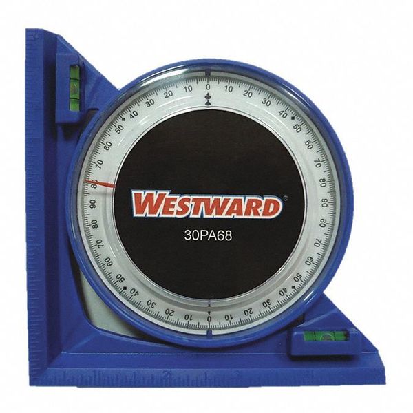 Westward Angle Finder, 90 deg., 5 in., Blue 30PA68