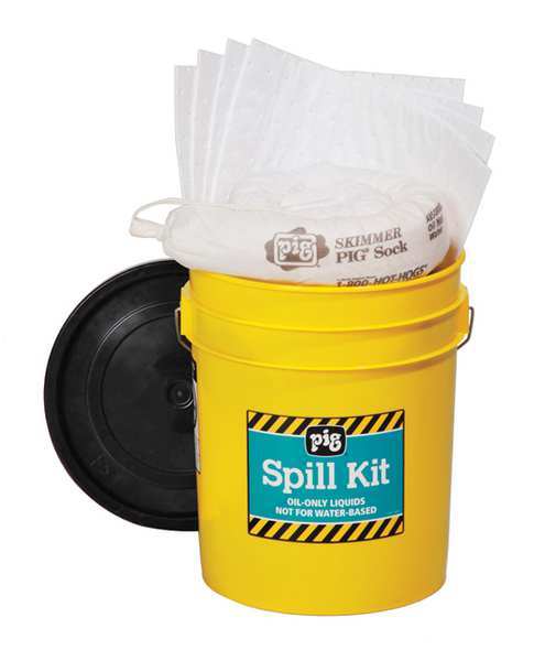 Pig PIG Spill Kit, Oil-Based Liquids, Yellow KIT4200