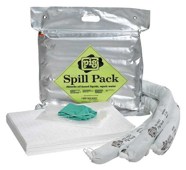 Pig Spill Kit, Oil-Based Liquids, Silver KIT471