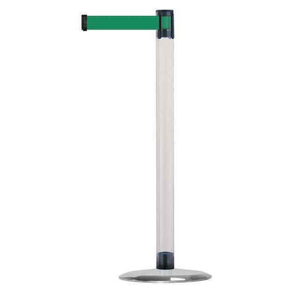 Tensabarrier Barrier Post with Belt, Metal, 13 ft. L TCLU-1S-MAX-NO-G6X-C