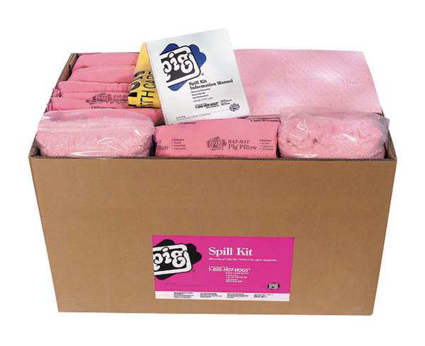Pig Spill Kit Refill, Chem/Hazmat, Pink KITR303