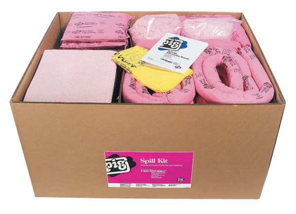 Pig Spill Kit Refill, Chem/Hazmat, Pink KITR304