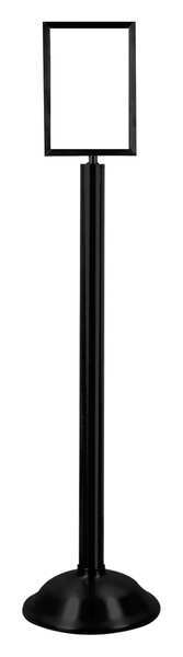 Zoro Select Sign Holder, 7In X 11In Frame, Black 1310T-33-0711HD-V