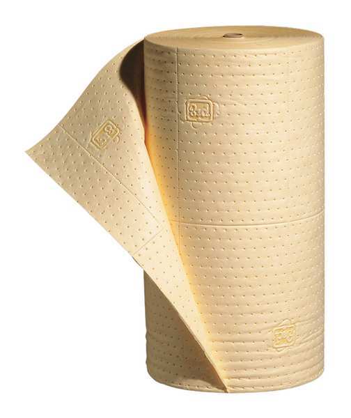 Pig Absorbent Roll, 40 gal, 30 in x 150 ft, Universal, Yellow, Polypropylene MAT630