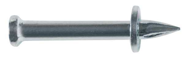 Dewalt Hammer Drive Pin Nail Drive Anchor, 9/64" Dia., 1-1/4" L, Steel Zinc Plated, 100 PK 50298-PWR