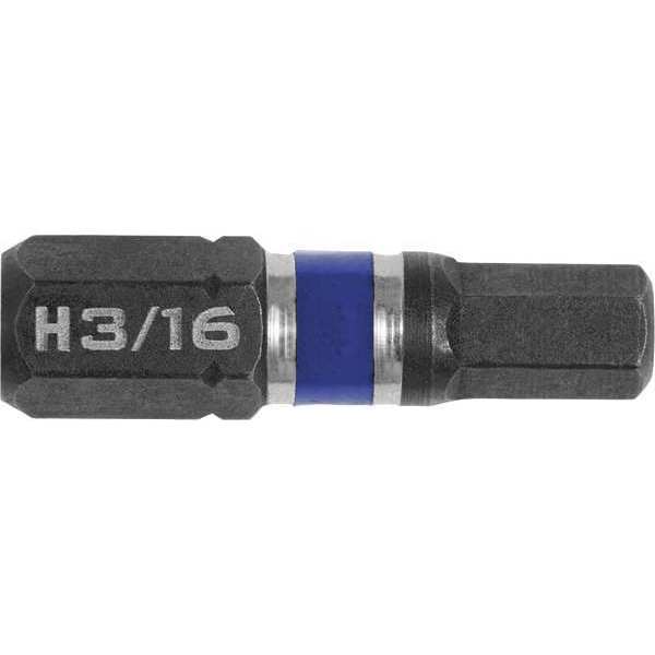 Irwin Insert Bit, 1/4", Hex, 3/16" 1899822