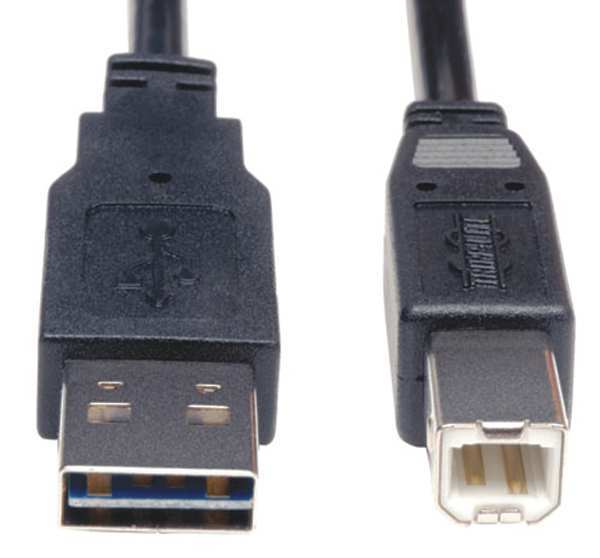Tripp Lite Reversible USB Cable, Black, 3 ft. UR022-003