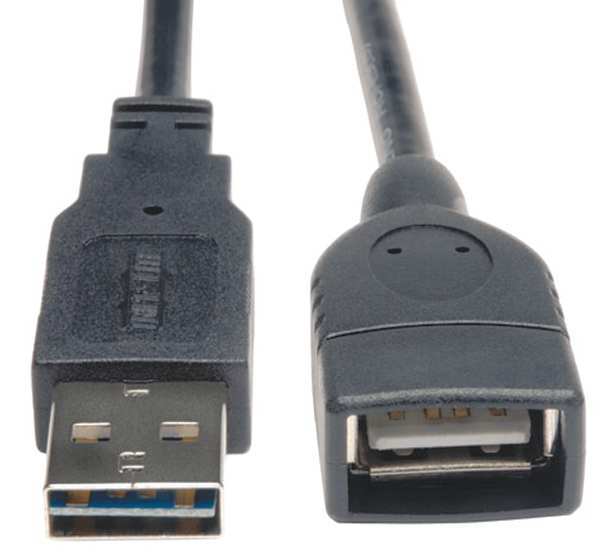 Tripp Lite Reversible USB Extension Cable, Blck, 6 ft UR024-006
