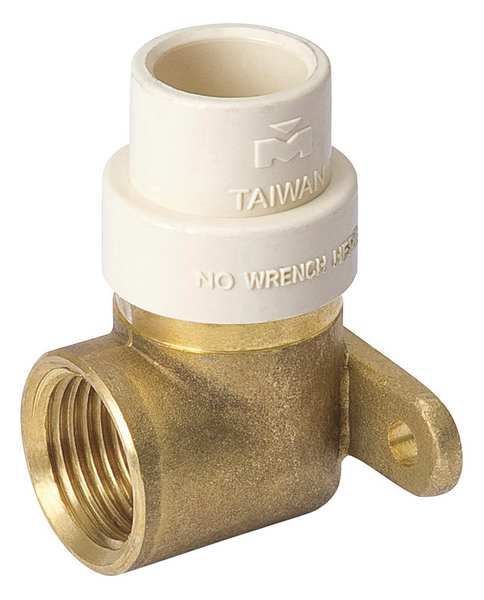 Zoro Select 1/2" FIP x SOLV Forged Brass Drop Ear Elbow 440-030NL