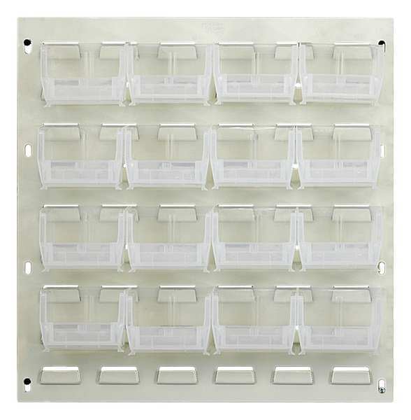 Quantum Storage Systems Steel Louvered Panel, 18 in W x 1/4 in D x 20 in H, White QLP-1819HC-220-16CL