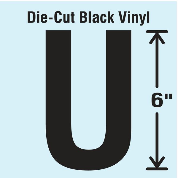Stranco Die Cut Letter Label, U DBV-SINGLE-6-U