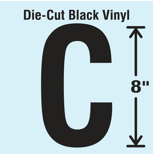 Stranco Die Cut Letter Label, C DBV-SINGLE-8-C