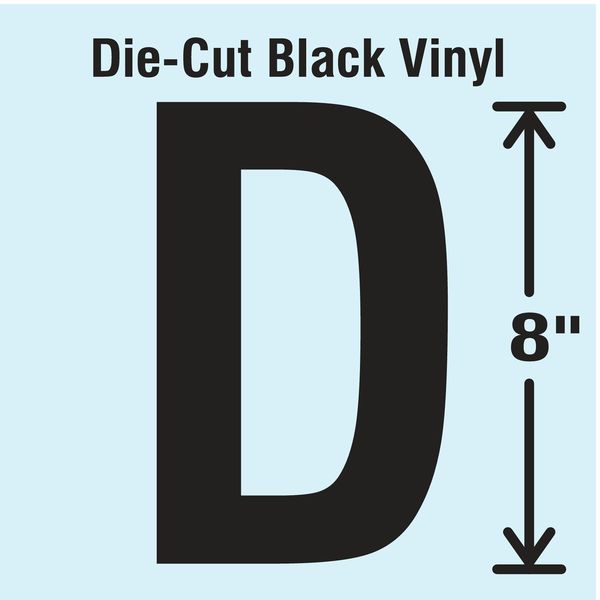 Stranco Die Cut Letter Label, D DBV-SINGLE-8-D