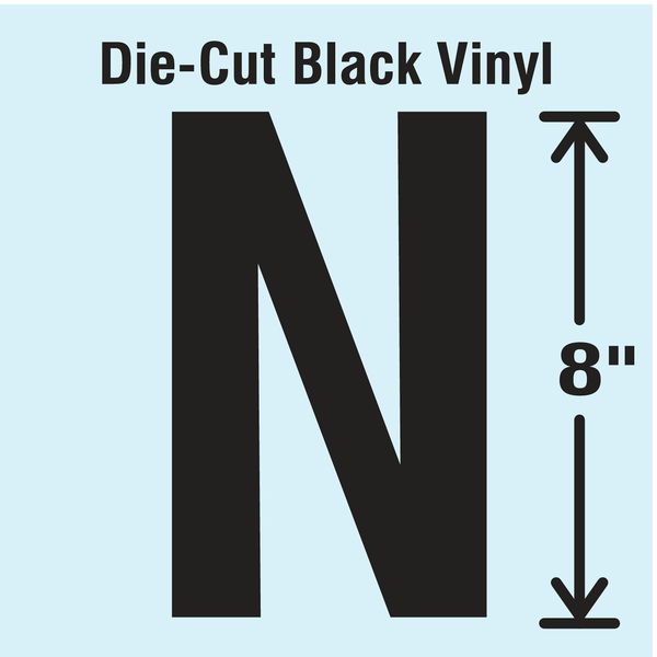 Stranco Die Cut Letter Label, N DBV-SINGLE-8-N