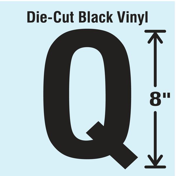 Stranco Die Cut Letter Label, Q DBV-SINGLE-8-Q