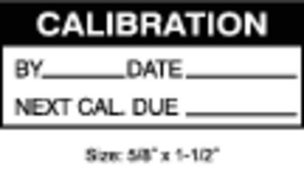 Stranco Calibration Label, ENG, Black/White, PK350, TC-10927 TC-10927