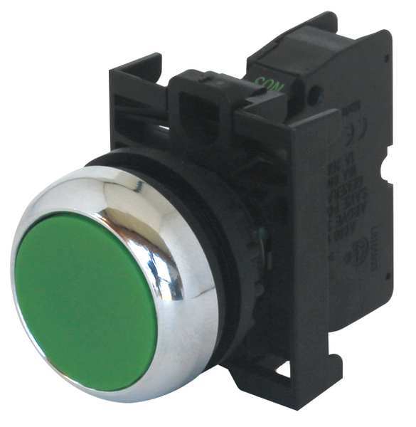 Eaton Non-Illuminated Push Button, 22 mm, 1NO, Green M22M-D-G-K10