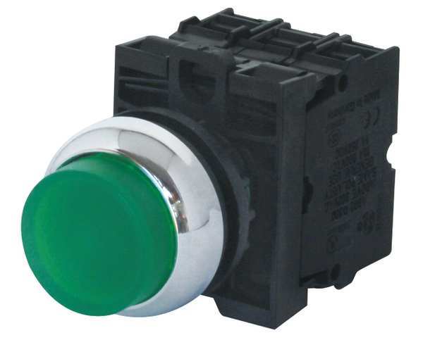 Eaton Illuminated Push Button, 22mm, Green M22M-DLH-G-K20-G