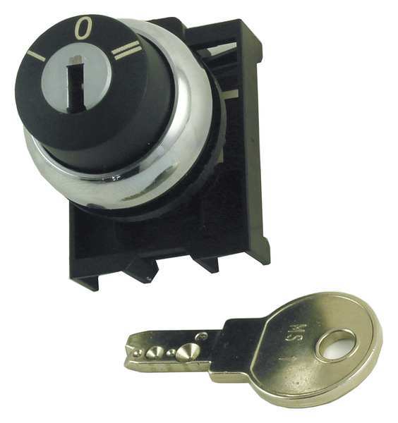 Eaton Non-Illum Selector Swtch, 22mm, 3 Pos, Keyd M22M-WRS3-A1