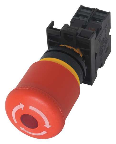 Eaton Illuminated Emergency Stop Push Button M22-PVLT-K01-230R