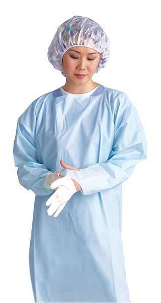 Mazza Healthcare Gown, Blue, 49-1/2inLx62inW, PK100 HCS3001XL