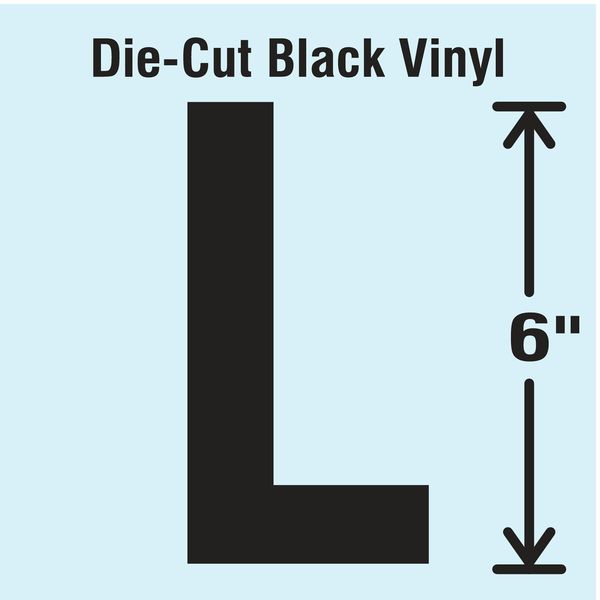 Stranco Die Cut Letter Label, L DBV-SINGLE-6-L