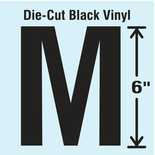 Stranco Die Cut Letter Label, M DBV-SINGLE-6-M