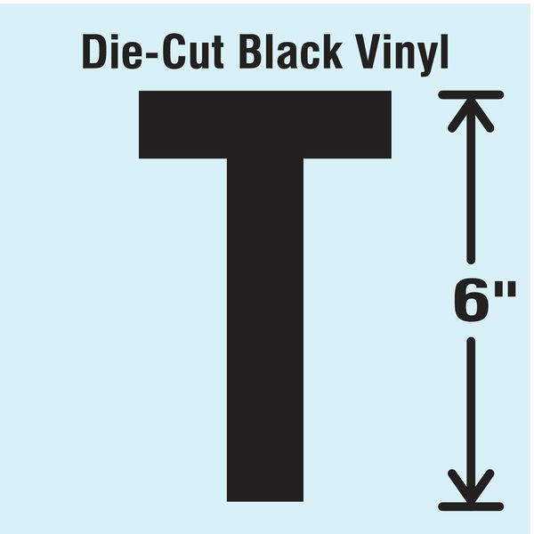 Stranco Die Cut Letter Label, T DBV-SINGLE-6-T