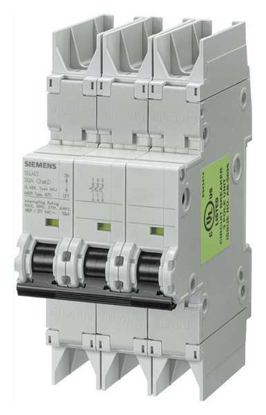 Siemens IEC Miniature Circuit Breaker, 5SJ4 Series 32A, 3 Pole, 277/480V AC, C Curve 5SJ43327HG42