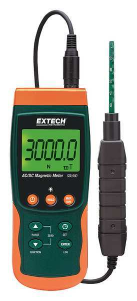 Extech AC/DC Magnetic Meter/Data Logger, LCD SDL900