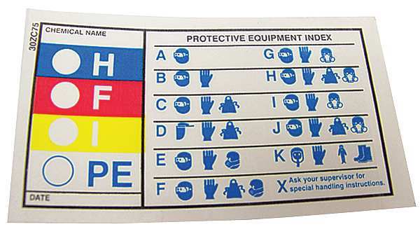 Badger Tag & Label HMIG Label, 3-1/2 in. W x 2 in. H, PK25 105